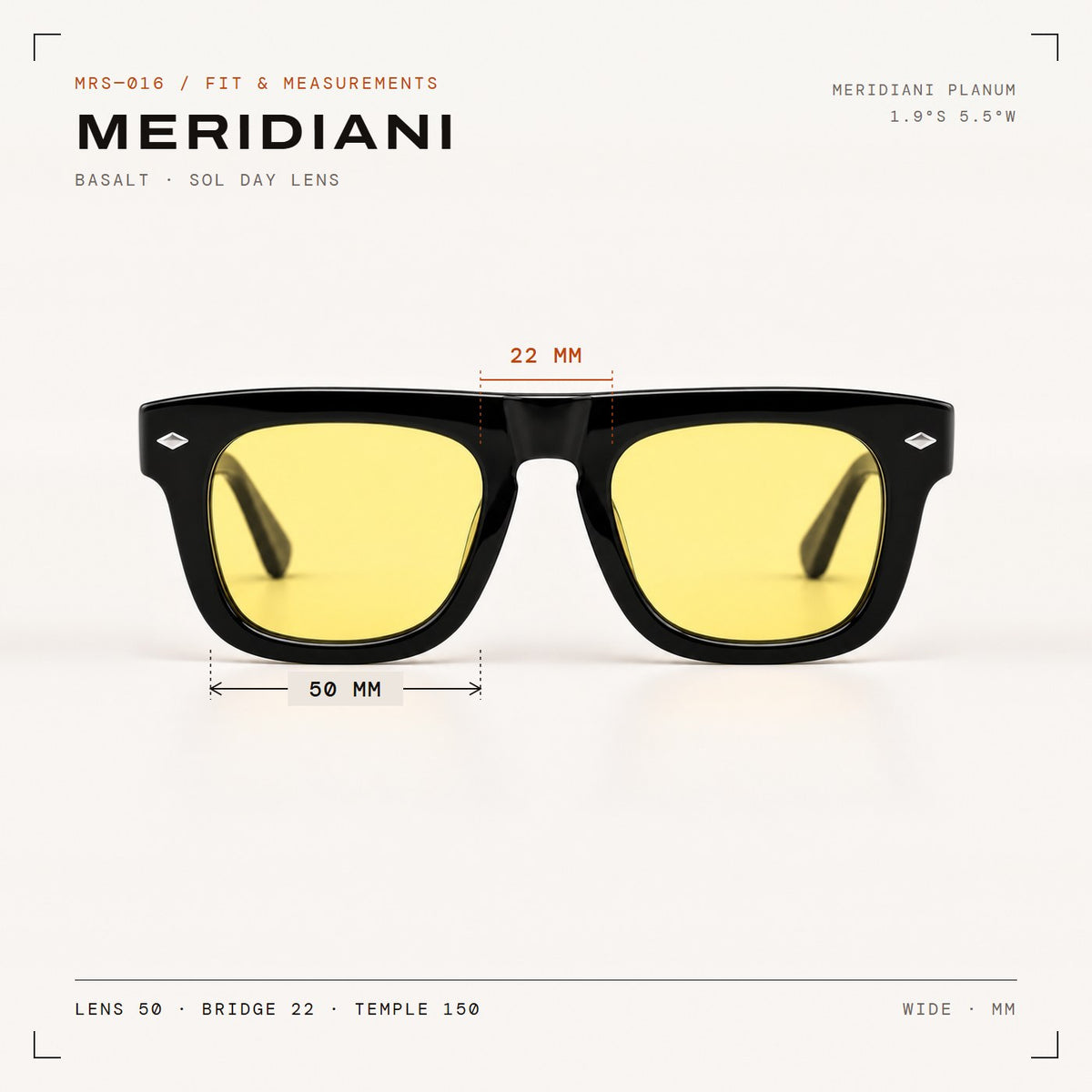 Meridiani Basalt with Sol day lenses, fit and measurements